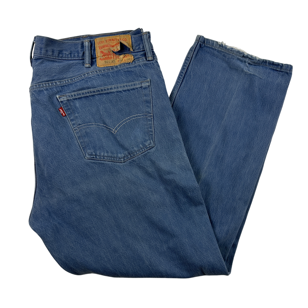 Vtg Levis 501 XX Jeans Mens 40x29 Button Fly Medium Wash Straight Leg 90s